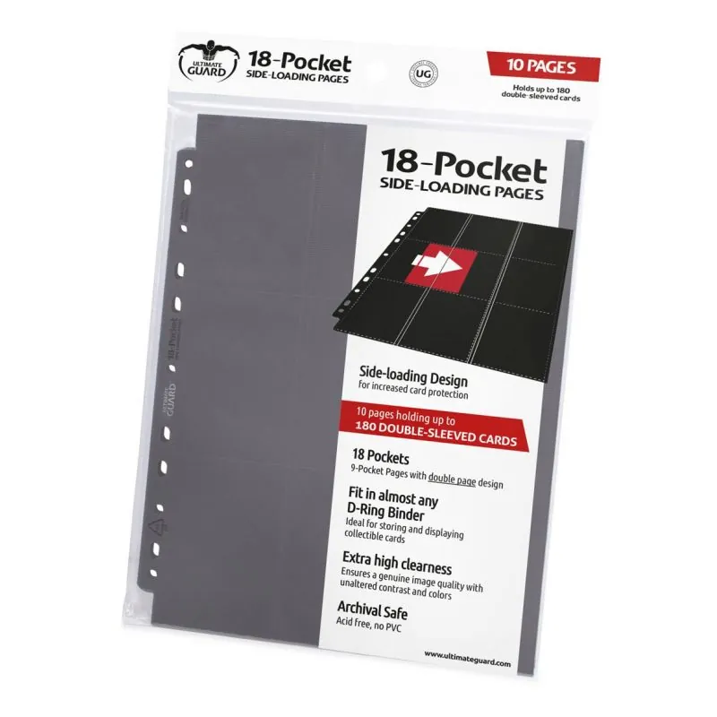 Ultimate Guard 18-Pocket Pages Side-Loading Gris (10)