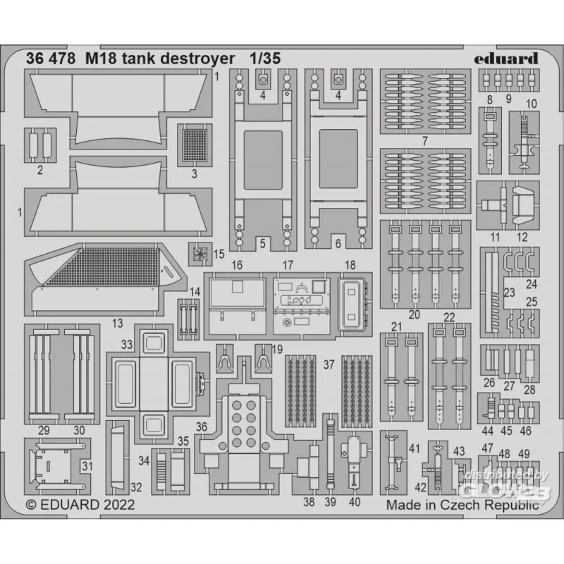 Accessoire Chasseur de chars M18 pour TAMIYA