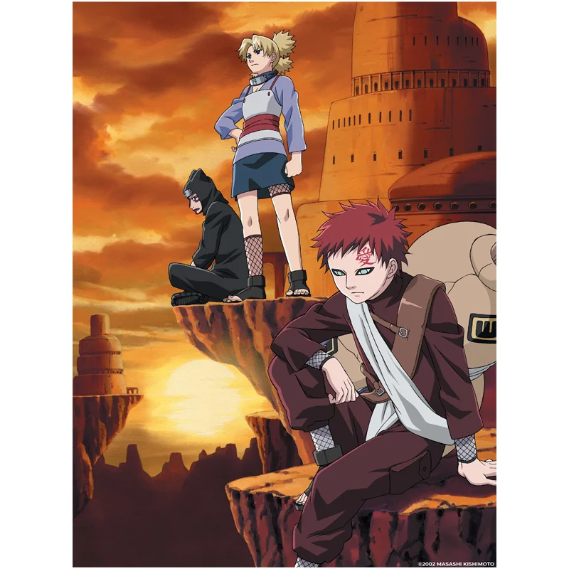 Naruto - Metal Plate Poster Metal Classix Fratrie Des Sables