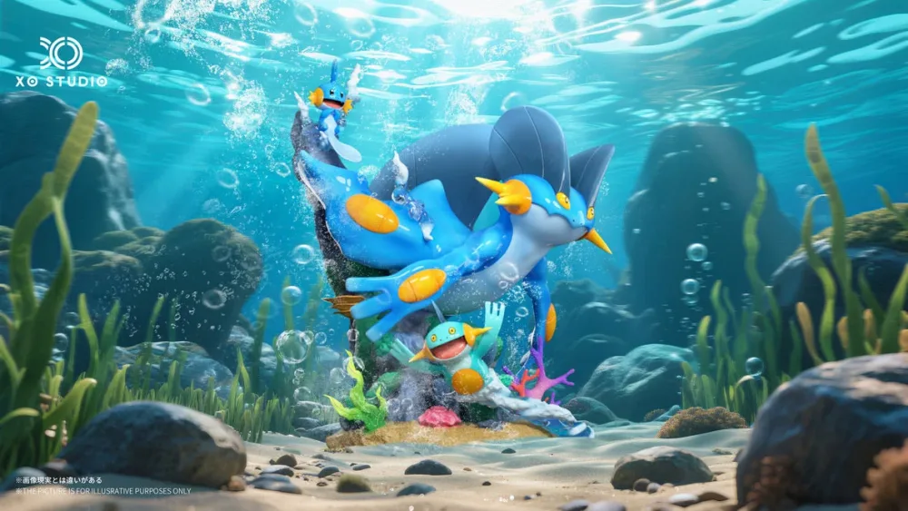 [PREORDER] 1/20 Scale World Figure [XO] – Mudkip & Marshtomp & Swampert