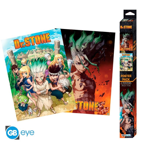 Dr. Stone Set 2 Posters Groupe & Artwork - ABYSTYLE
