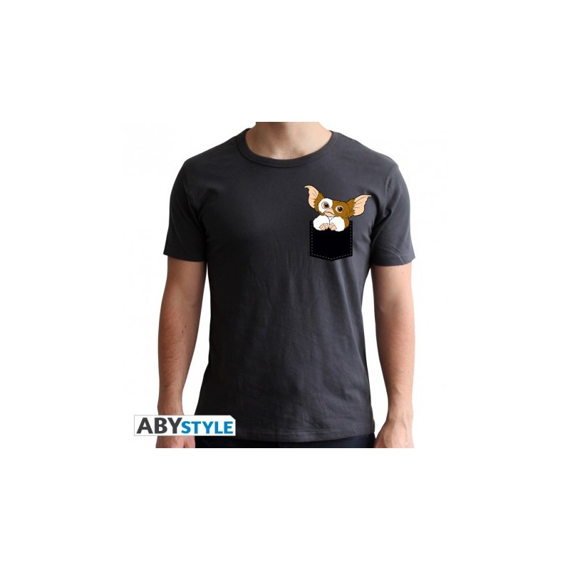 T-shirt GREMLINS - Tshirt - Pocket Gizmo - homme MC dark grey - new fit