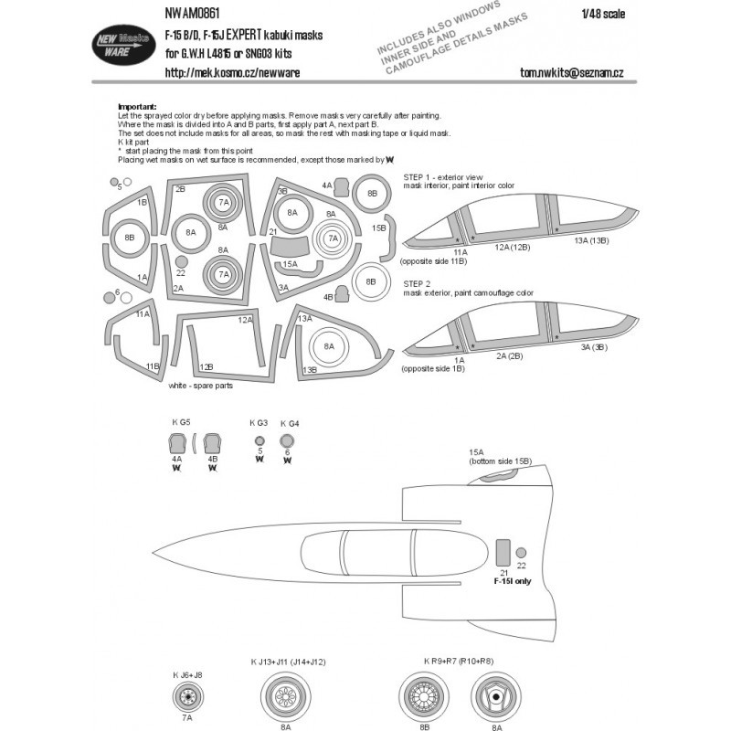 McDonnell F-15B/D, F-15J Eagle EXPERT (conçu pour être utilisé avec les kits Great Wall Hobby)