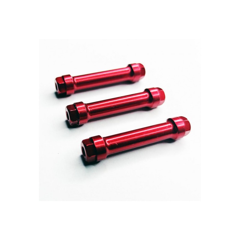 Pièce pour voiture électrique - Entretoises d'aileron Aluminium anodisé rouge Gunner TR 6S