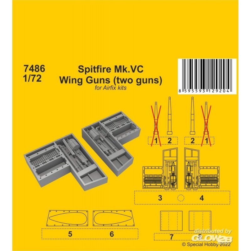 Accessoire Spitfire Mk.VC Wing Guns (deux canons) / pour kit Airfix