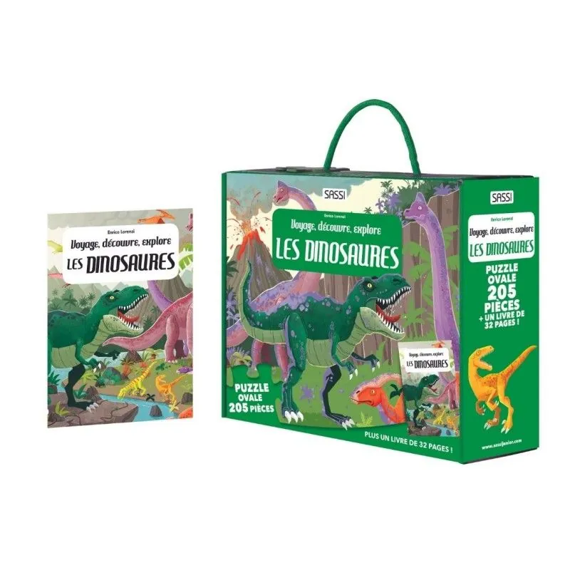 Puzzle VOYAGE, DÉCOUVRE, EXPLORE - LES DINOSAURES