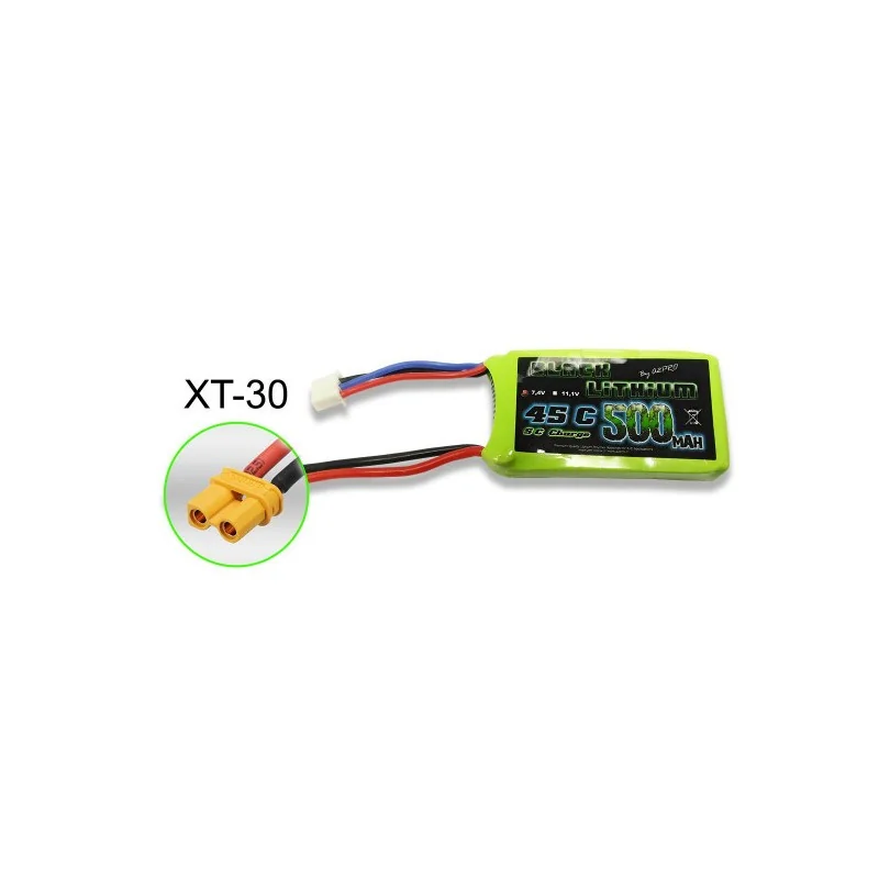 Batterie Lipo Accu LIPO pour appareil radiocommandé Accu LiPo Black Lithium 500mAh 45C 2S XT-30