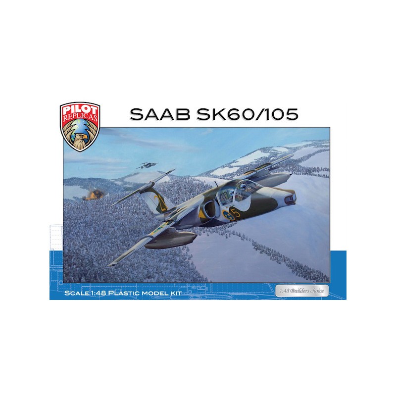 SAAB J-29B 'Tunnan' 22 UN fighter Squadron kit en plastique moulé par injection avec pièces et décalcomanies en PE