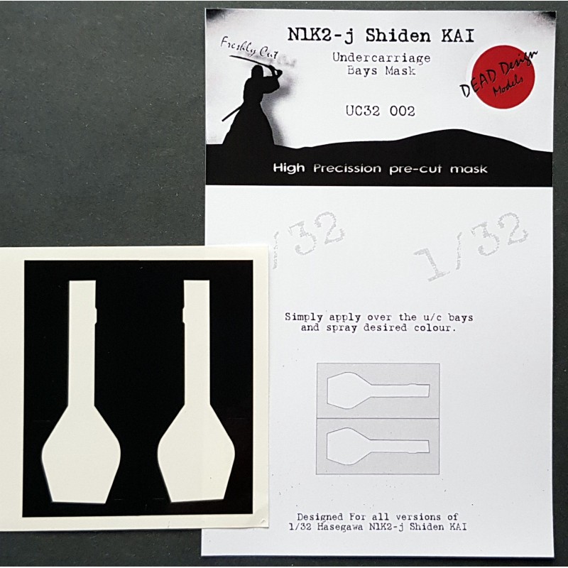 Masques de baie de train de roulement Kawanishi N1K2-j Shiden KAI (conçus pour être utilisés avec les kits Hasegawa)