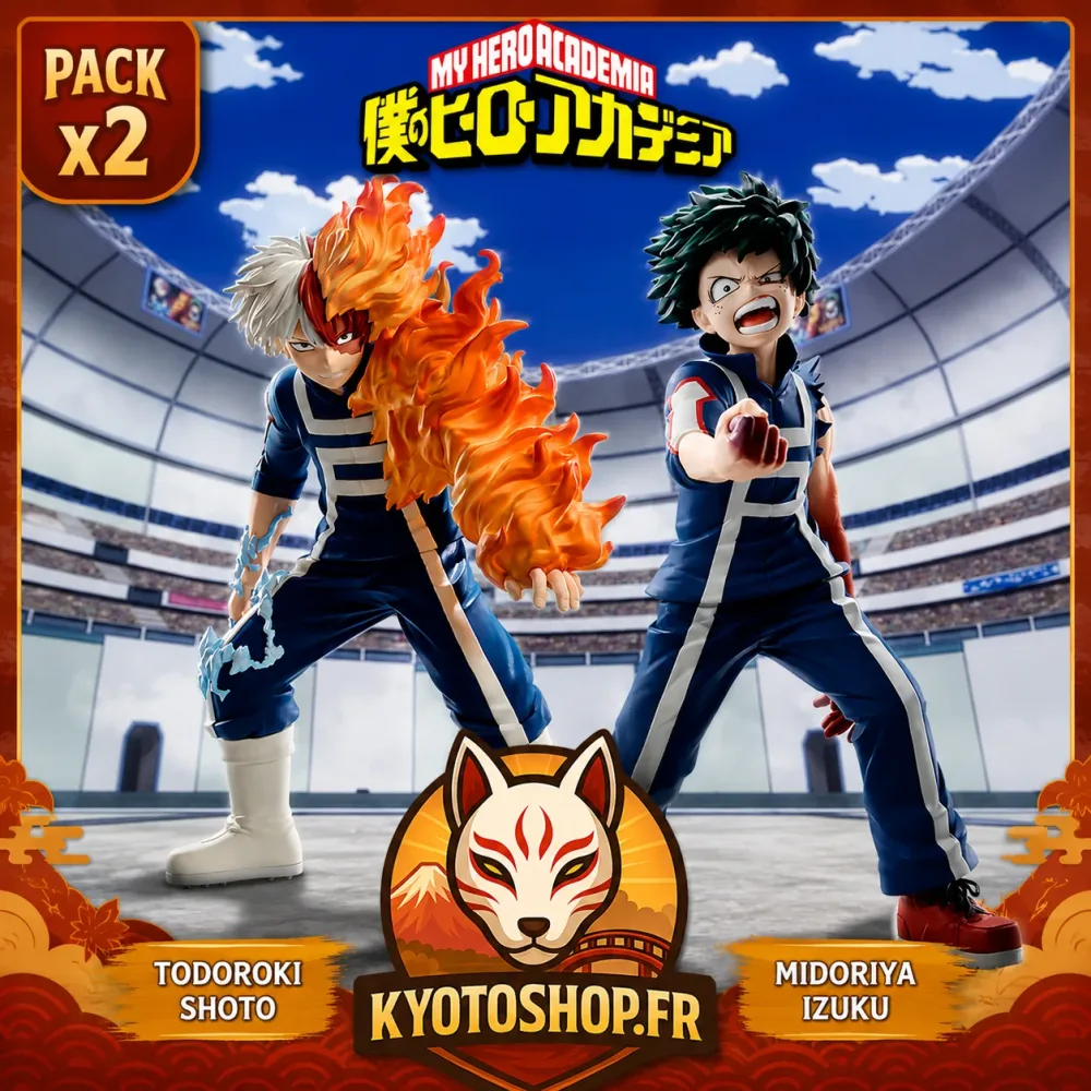 My Hero Academia The Amazing Heroes Figure Shoto Todoroki & Izuku Midoriya Sports Festival ver (PACK)