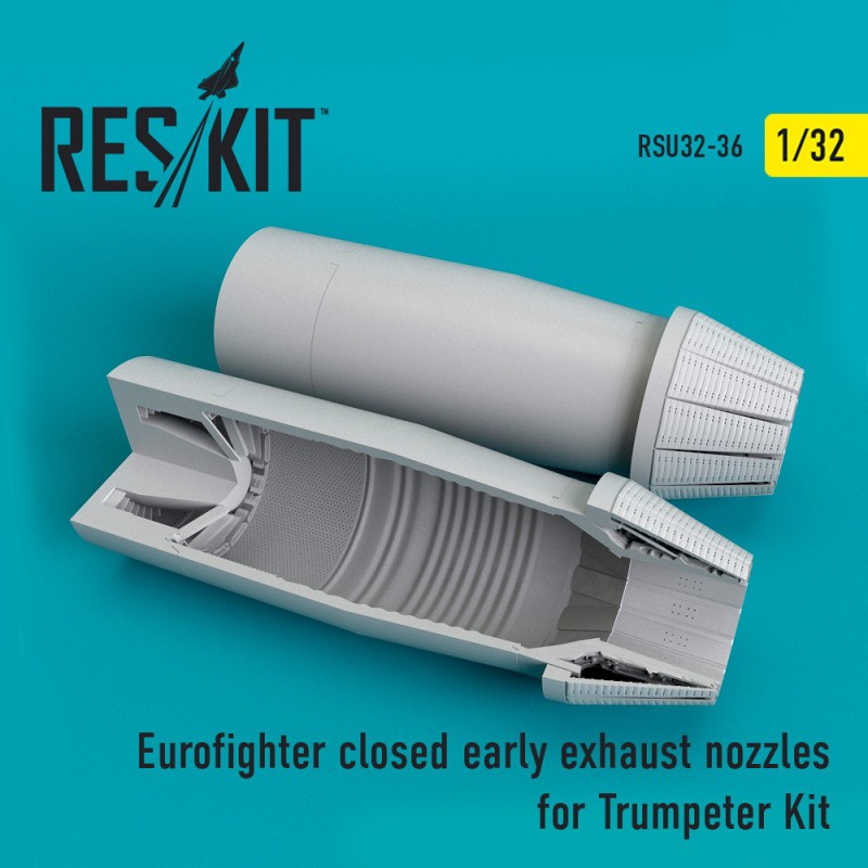 Buses d'échappement Eurofighter EF-2000A / EF-2000B en position fermée (type ancien) (conçues pour être utilisées avec les kits