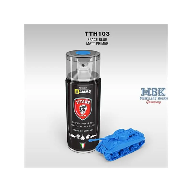 Peinture Spray de primaire mat bleu espace