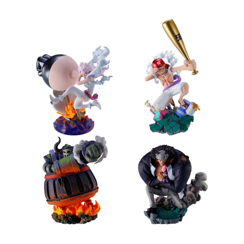 Figurine ONE PIECE - Logbox Re Birth Egghead - Set 4 Statuettes Petitrama 9cm