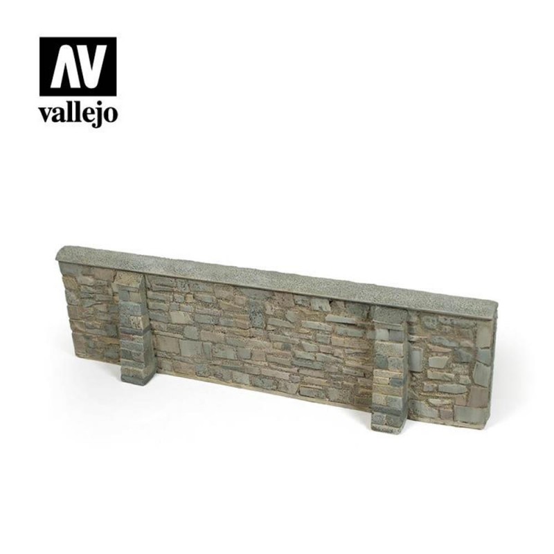 Ajouter des pièces : 1/35 ; Mur de village ardennais 24x7 cm.