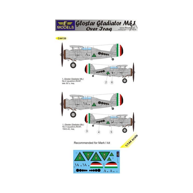Décal Gloster Gladiator Mk.I au-dessus de l'Irak