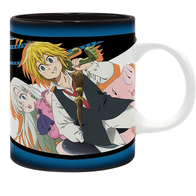 The Seven Deadly Sins - Mug - Meliodas, Elizabeth & Hawk