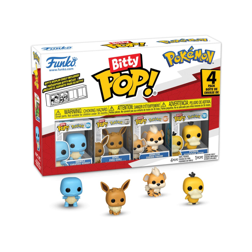 Figurine Pop Pokémon - pack 4 figurines Bitty POP! Vinyl Series 4 2 cm