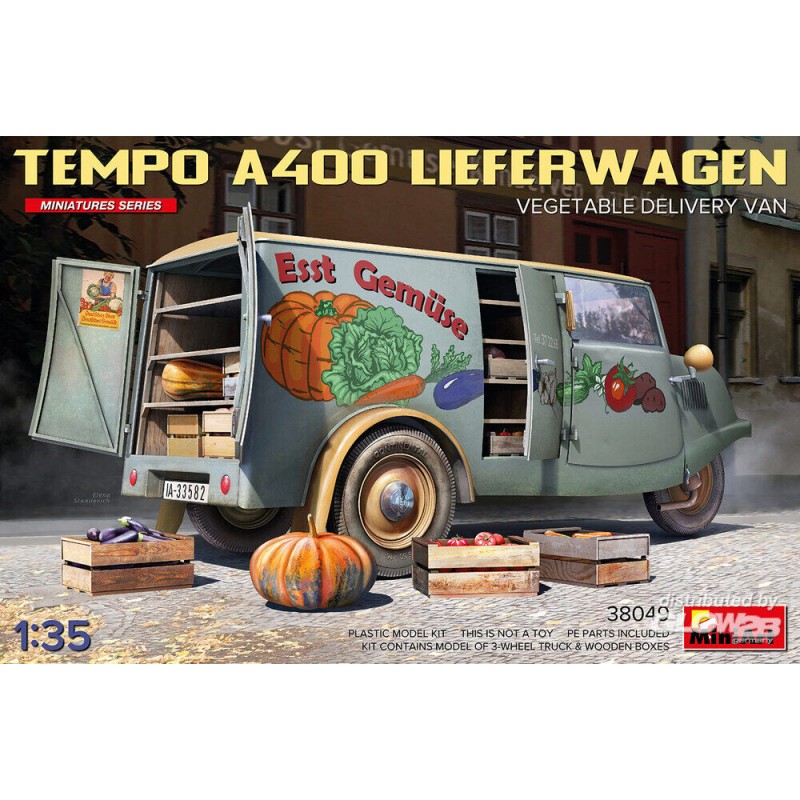 Maquette Tempo A400 Lieferwagen. Camionnette de livraison de légumes