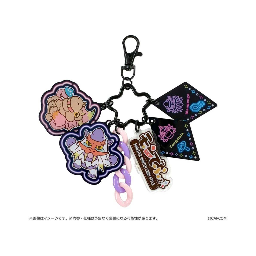 Monster Hunter porte-clés en acrylique Chibi Style Multi Charm: Blangonga & Congalala