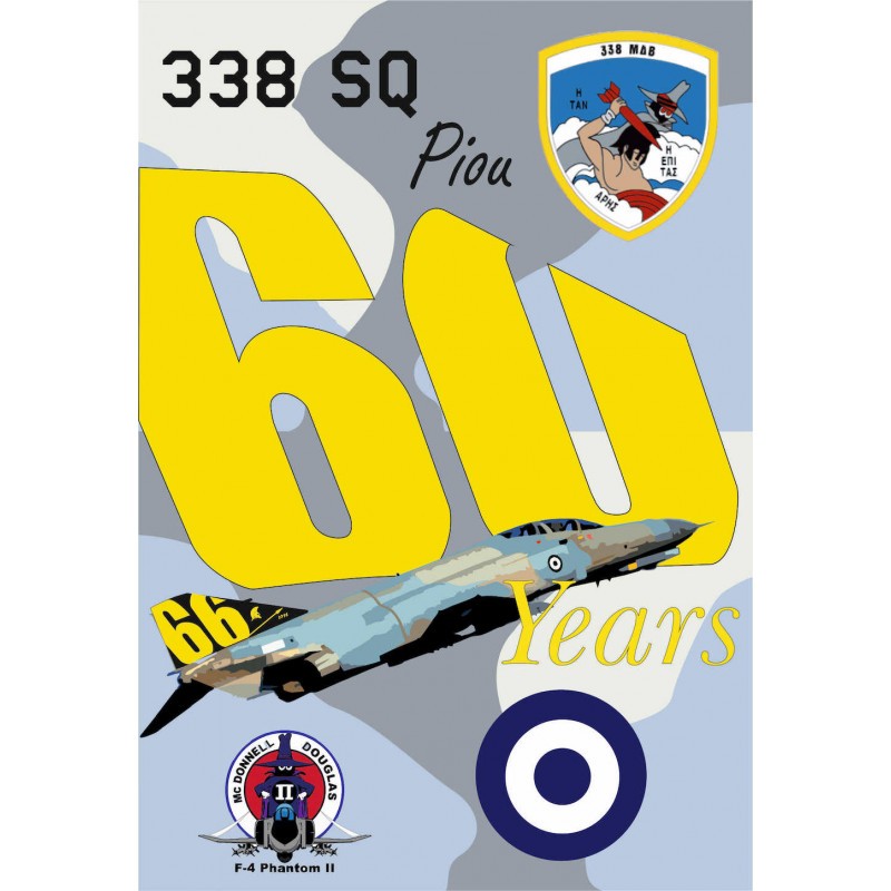 Décal McDonnell F-4E Phantom 338 Sqn ARES indicatif PIOU