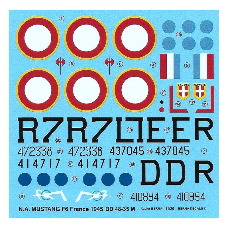 Décal Réimprimé ! Mustangs F-6C/D nord-américains en service français (4)