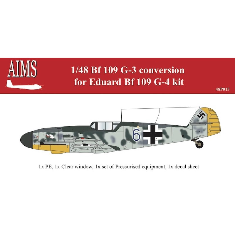 Conversion Messerschmitt Bf-109G-3 (conçue pour être utilisée avec les kits Eduard Bf-109G-4)
