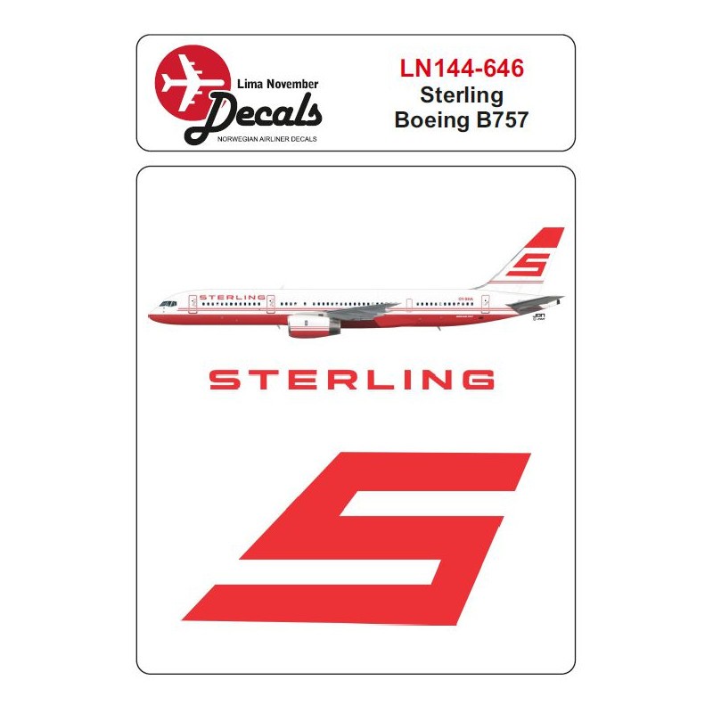 Décal Sterling Boeing 757 pour Zvezda