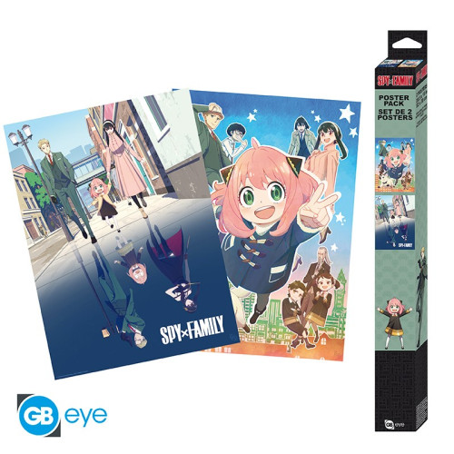 SPY x FAMILY Set 2 Posters Chibi 52x38 Une double famille - ABYSTYLE