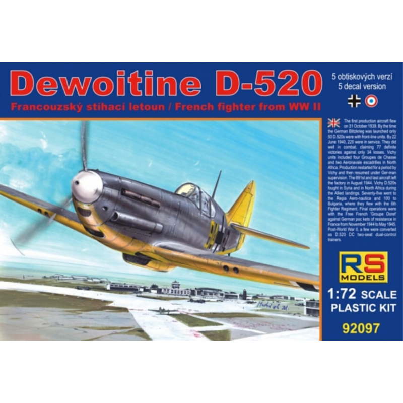 Maquette Décal Dewoitine D.520 Luftwaffe