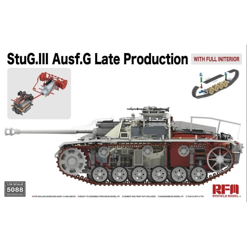 Maquette RYE FIELD MODEL : 1/35 ; StuG.III Ausf.G Late Production avec intérieur complet