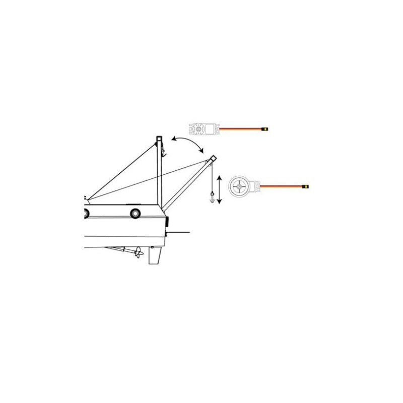 Accessoire pour bateau radiocommandé Kit fonction du palan pour Paula