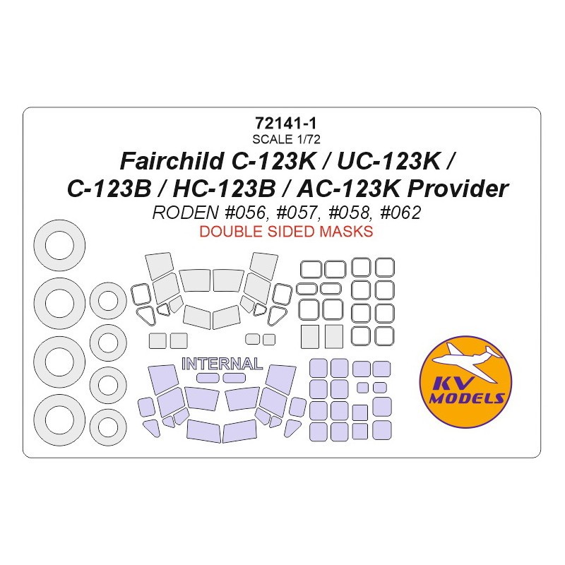 Accessoire Fournisseur Fairchild C-123 - Masques double face et roues