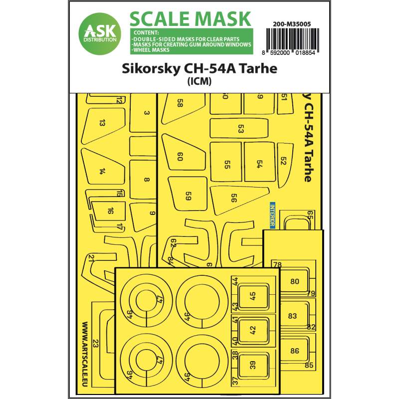 Accessoire Sikorsky CH-54A Tarhe double-sided express fit mask for ICM