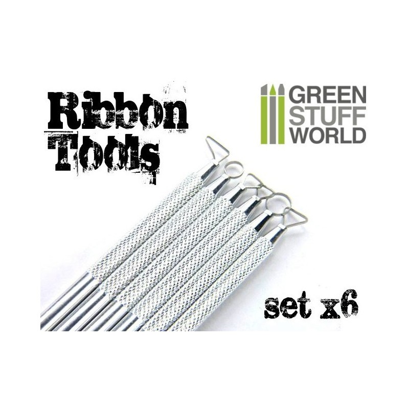 Set de sculpture ribbon tools - lot de 6