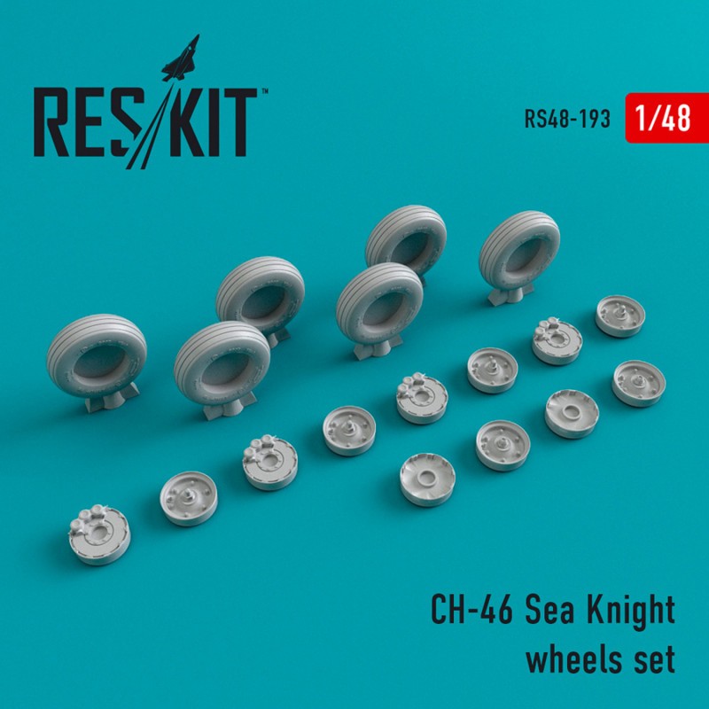 Jeu de roues Boeing CH-46 Sea Knight (conçu pour être utilisé avec les kits Academy)