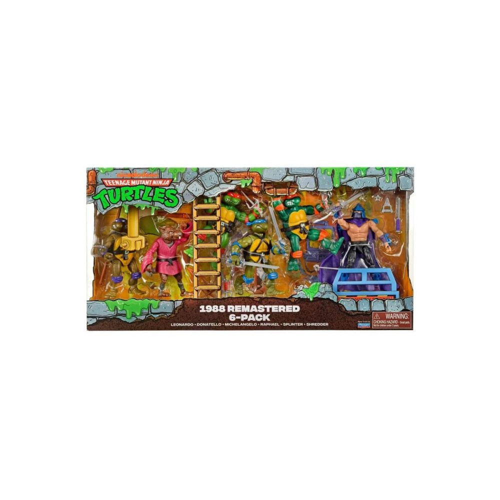 Les Tortues Ninja pack 6 figurines 1988 Remastered EU Exclusive