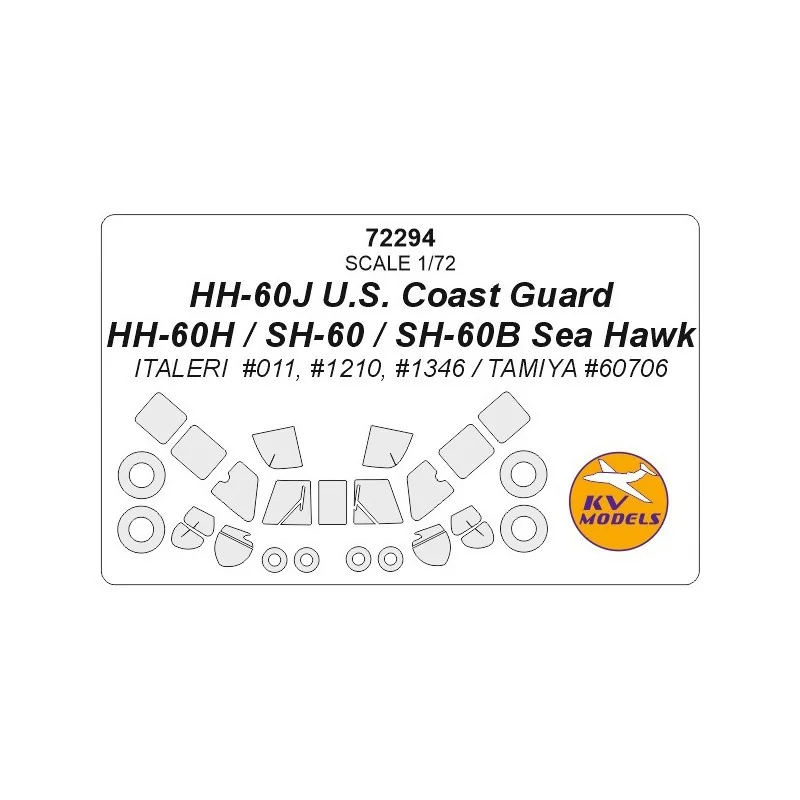 Accessoire Sikorsky HH-60J US Coast Guard / HH-60H / SH-60 / SH-60B Sea Hawk + masques roues