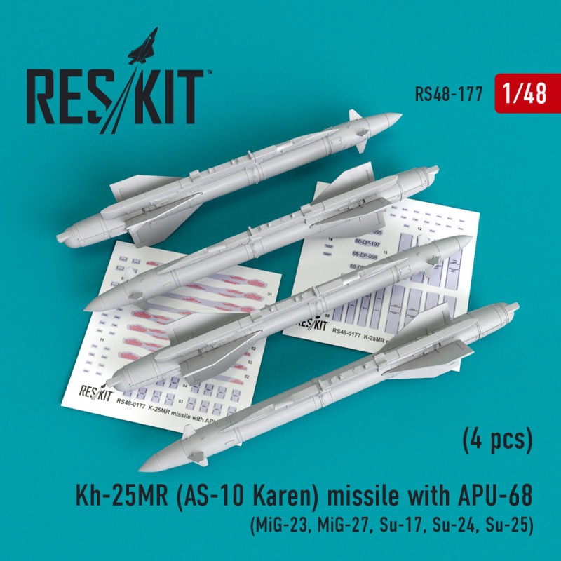 Missile Kh-25MR (AS-10 Karen) avec APU-68 (4 pièces) (Mikoyan MiG-23, Mikoyan MiG-27, Sukhoi Su-17, Sukhoi Su-24, Sukhoi Su-25)